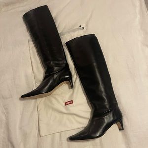 STAUD Wally Boot in Black Leather